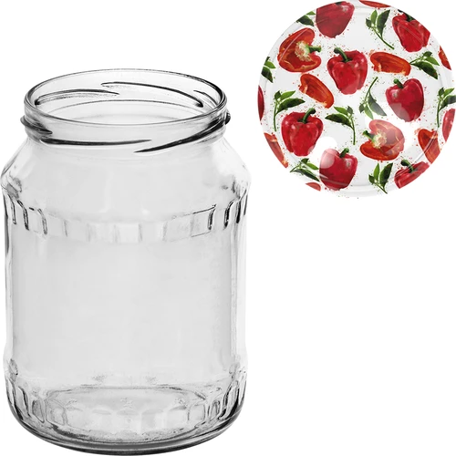 Sklenice TO 720 ml s barevným víčkem fi 82/6 - 6 ks - 11