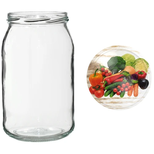 Sklenice TO 900 ml s barevným víčkem fi82/6 - 6 ks. - 13