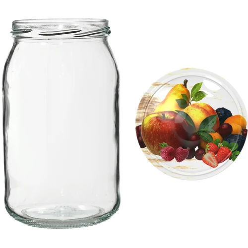 Sklenice TO 900 ml s barevným víčkem fi82/6 - 6 ks. - 14