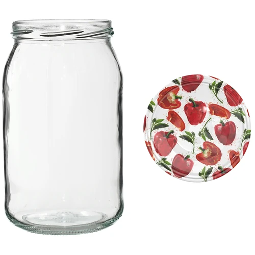 Sklenice TO 900 ml s barevným víčkem fi82/6 - 6 ks. - 8