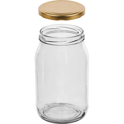 Sklenice TO 900 ml s víčkem zlatým fi 82/6 - 6 ks. - 4