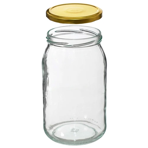 Sklenice TO 900 ml s víčkem zlatým fi 82/6 - 6 ks. - 5