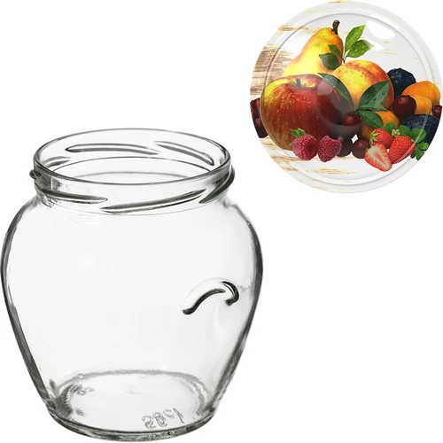 Sklenice TO Amfora 580 ml s barevným víčkem fi82/6-6ks. - 7