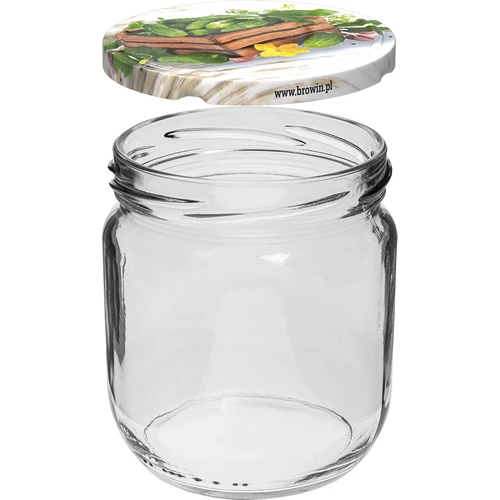 Sklenice TO Gurken 425 ml s barevným víčkem fi 82/6 - 6 ks - 2