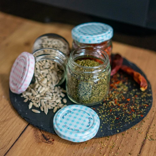 Sklenice twist-off 30 ml s barevným víčkem fi 43 - 10 ks. - 6