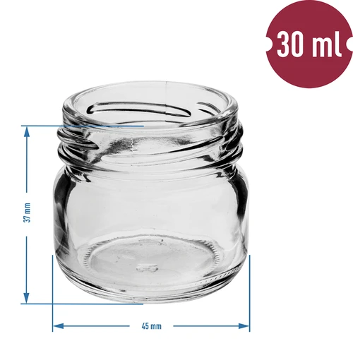 Sklenice twist-off 30 ml s barevným víčkem fi 43 - 10 ks. - 4