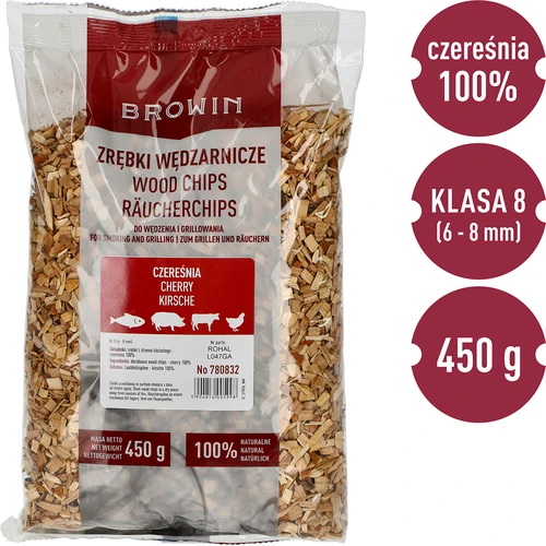 Štěpky na uzení a grilování, třešeň, 450 g, tř. 8 - 3