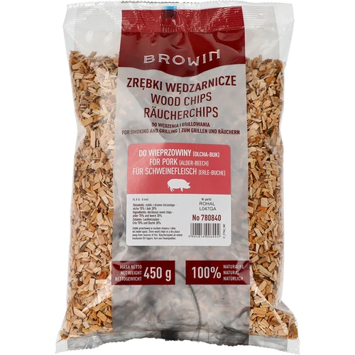 Štěpky na uzení/grilování, 70 % olše + 30 % buk, 450 g, frakce 8