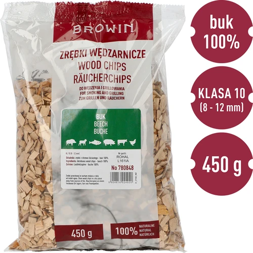 Štěpky na uzení/grilování, buk, 450 g, třída 10 - 3