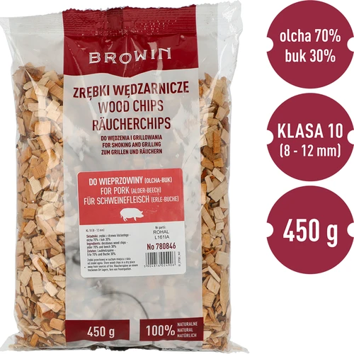 Udicí/grilovací štěpky na vepřové – mix (70 % olše, 30 % buku), 450 g, třída 10 - 3
