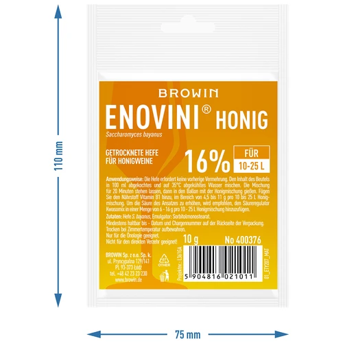 Sušené kvasnice pro medoviny Enovini Med 10g - 3