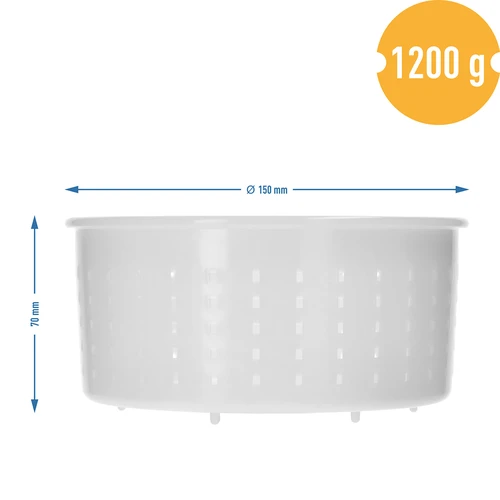 Sýrařská forma kulatá Ø15 x 7cm na 1200 g - 7