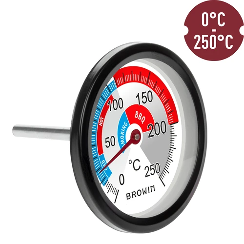 Teploměr do udírny a BBQ (0°C do +250°C) 5,7cm - 3
