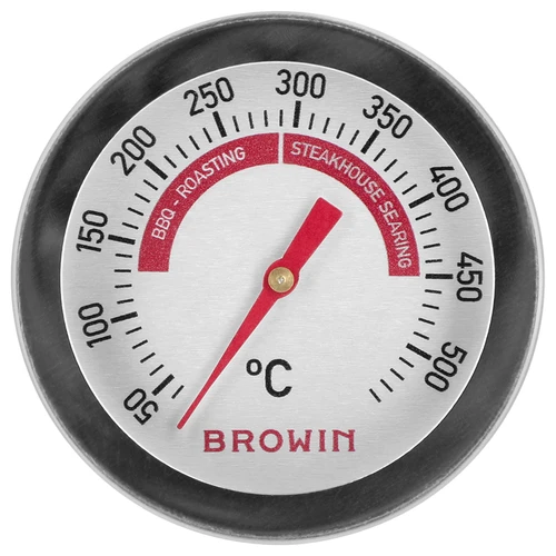 Teploměr na gril a BBQ, od 50 do +500°C, bimetalový, 5,3cm - 2