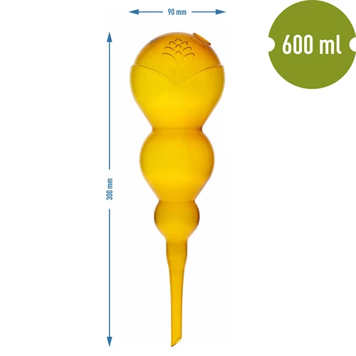 Trojitá zavlažovací koule (tříkomorová), průhledná žlutá, 600 ml - 5