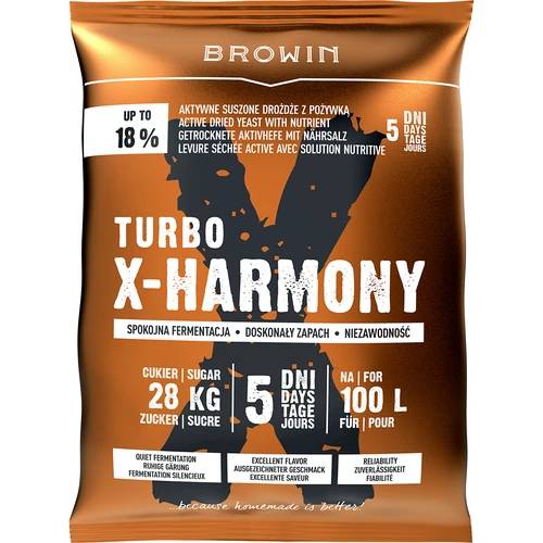 Turbo kvasnice X-Harmony 18%, 100 L, 360g