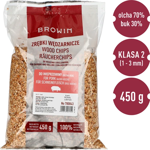 Udicí štěpky (70 % olše + 30 % buk) třída 2, 450 g × 5 - 3