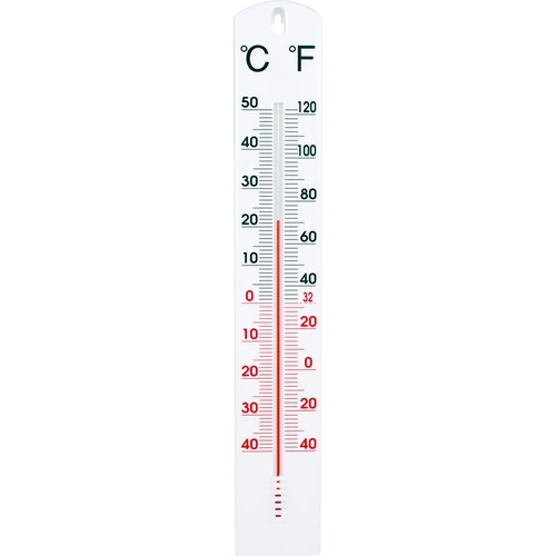 Univerzální bílý teploměr (-40°C do +50°C) 40cm
