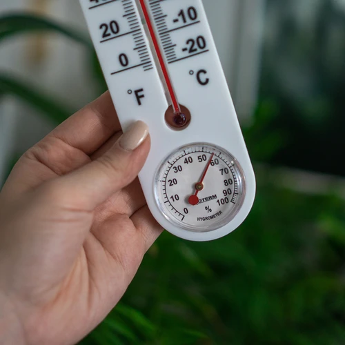 Univerzální bílý teploměr s vlhkoměrem (-20°C až +50°C) 25cm - 4