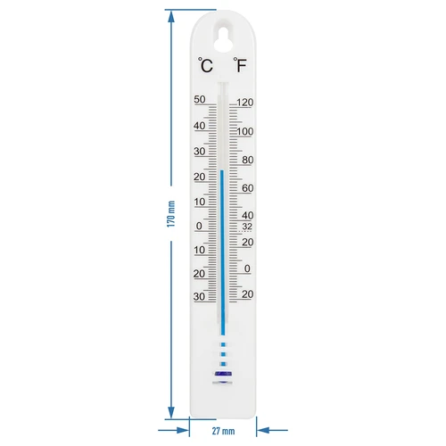 Univerzální teploměr (-30 až +50°C), 17 cm, bílý - 2