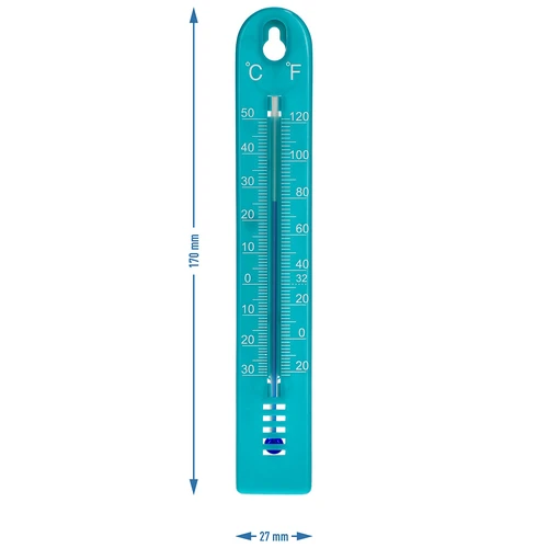 Univerzální teploměr (-30 až +50°C), 17 cm, modrý - 4