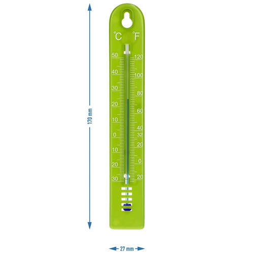 Univerzální teploměr (-30 až +50°C), 17 cm, zelený - 4