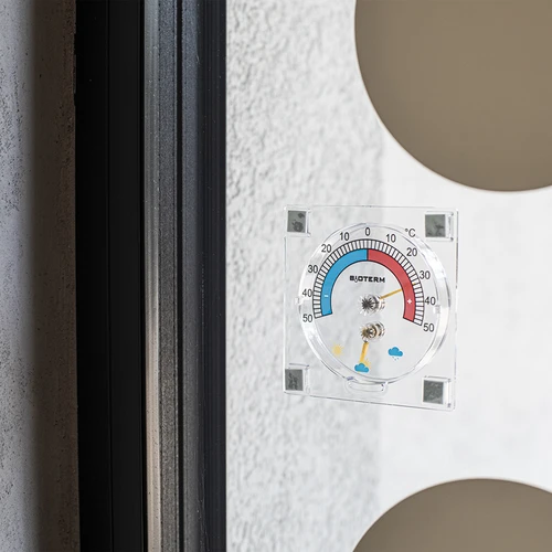 Univerzální teploměr s vlhkoměrem transparentní, samolepicí (-50°C do +50°C) - 3