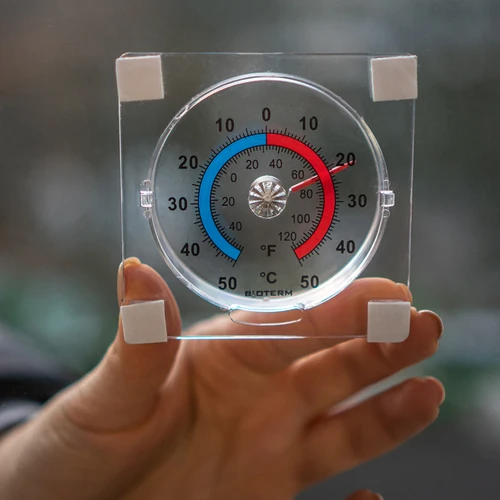 Univerzální transparentní teploměr, samolepicí (-50°C do +50°C) - 4