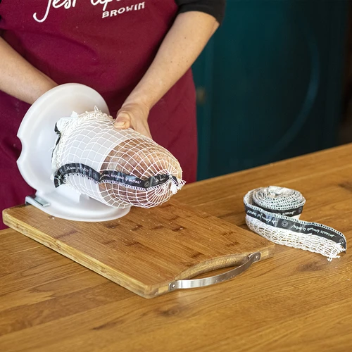 Uzenářská síťka s etiketou, o rozměrech 15 cm x 4 m, s tepelnou odolností 125°C - 2