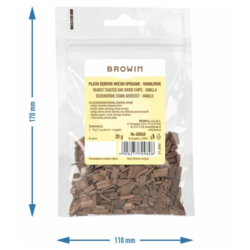 Vanilkové dubové vločky, silně opékané, 20g - 7