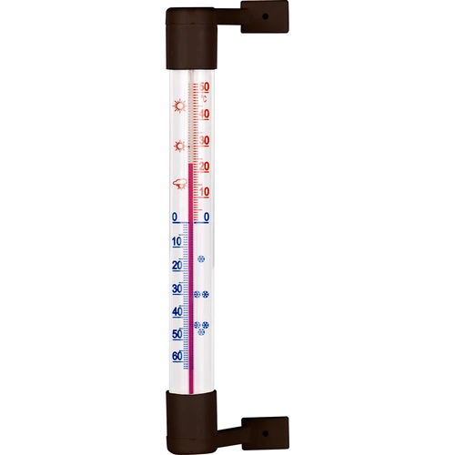 Venkovní teploměr hnědý (-50°C do +50°C) 18cm