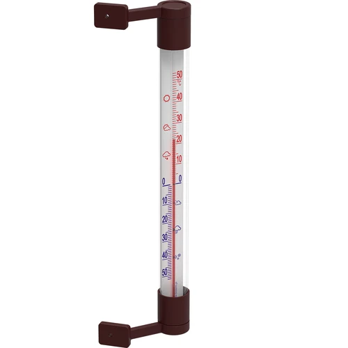 Venkovní teploměr hnědý (-50°C do +50°C) 22cm - 2