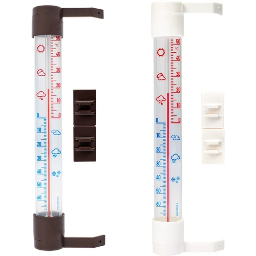 Venkovní teploměr s transparentní stupnicí (-70°C do +50°C) 23cm mix