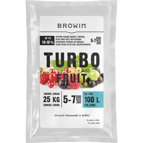Vinařské kvasnice Turbo Fruit 5-7 dní 100 L