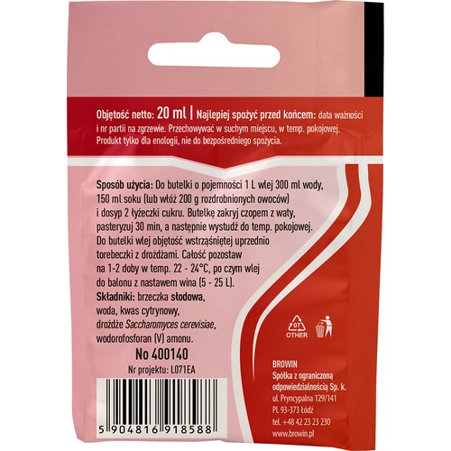 Vinné kvasnice Malaga, 20 ml - 2