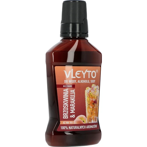 VLEYTO Broskev & Marakuja – chuťová esence s přírodními aromaty, 250 ml - 3