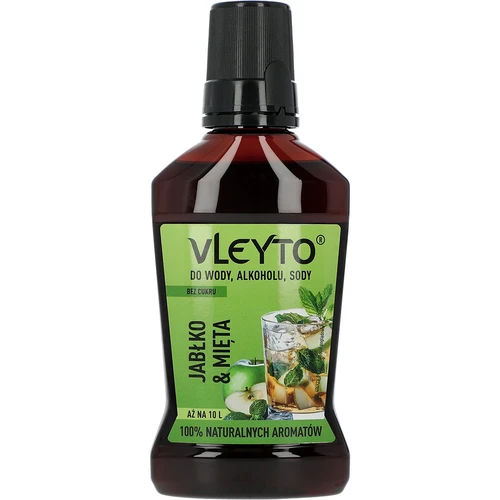 VLEYTO Máta & Jablko – chuťová esence s přírodními aromaty, 250 ml