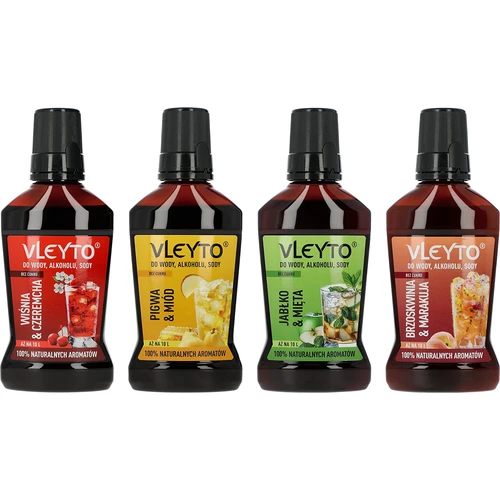 VLEYTO Máta & Jablko – chuťová esence s přírodními aromaty, 250 ml - 10