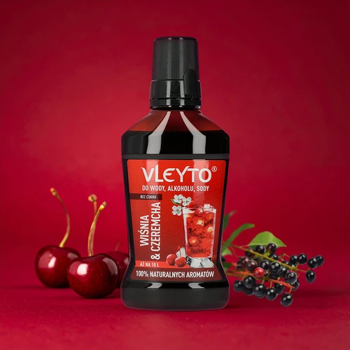 VLEYTO Třešeň & Střemcha – chuťová esence s přírodními aromaty, 250 ml - 4