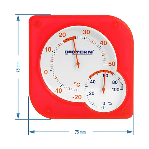 Vnitřní bimetalový teploměr s vlhkoměrem (-20 až +50°C) mix - 6