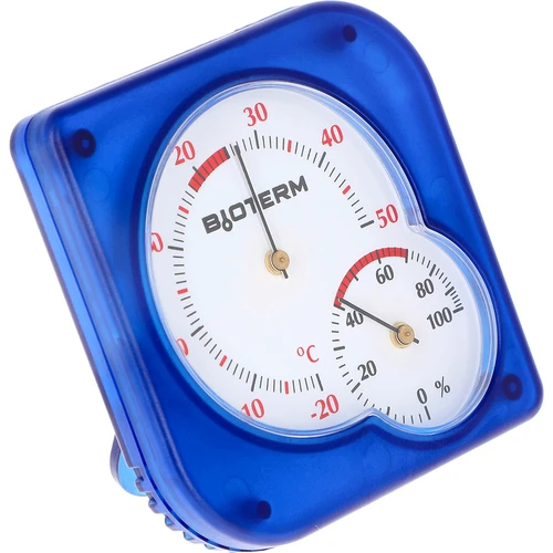 Vnitřní bimetalový teploměr s vlhkoměrem (-20 až +50°C), modrý - 2