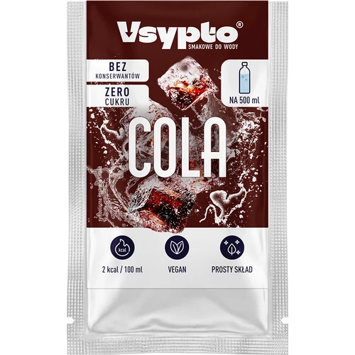 VSYPTO s příchutí coly – ochucovací prášek do vody, 3 g - 2