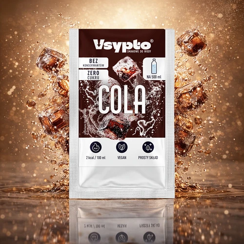 VSYPTO s příchutí coly – ochucovací prášek do vody, 3 g - 5