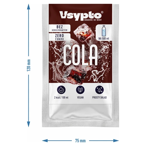 VSYPTO s příchutí coly – ochucovací prášek do vody, 3 g - 4