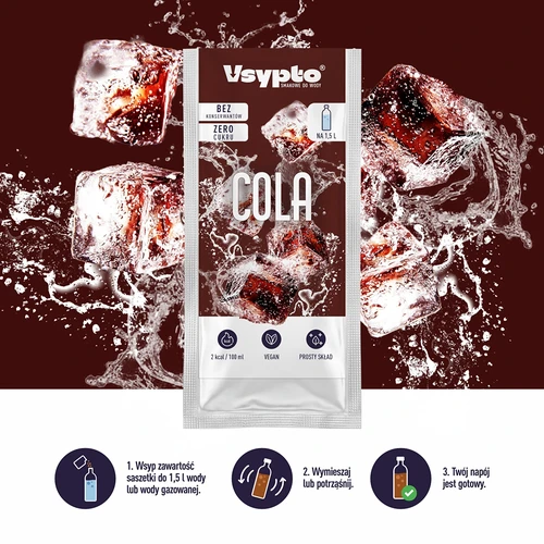 VSYPTO s příchutí coly - ochucovací prášek do vody, 9 g - 6