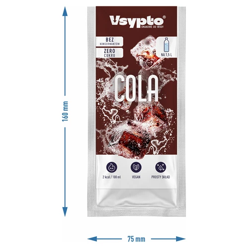 VSYPTO s příchutí coly - ochucovací prášek do vody, 9 g - 4