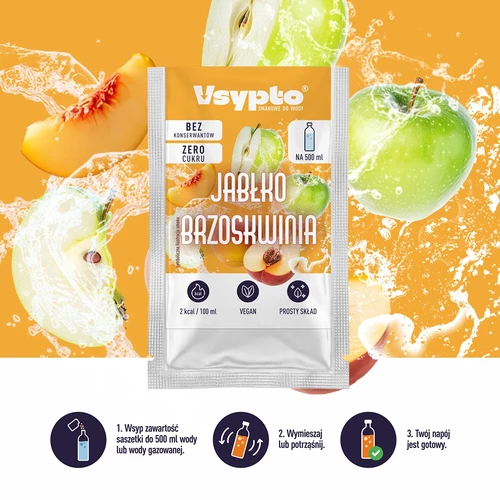 VSYPTO s příchutí jablko a broskev, 3 g - 6