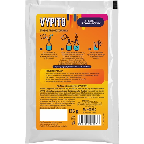 VYPITO 12%, sáček na 18 drinků - Chillout lehce ovocný, 126 g - 2