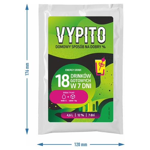 VYPITO 12%, sáček na 18 drinků - Energy drink, 126 g - 4