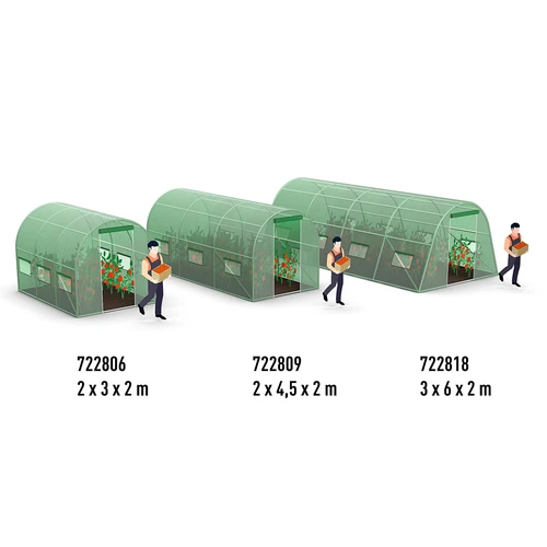 Zahradní skleník (fóliový) 3x6x2 m - 17